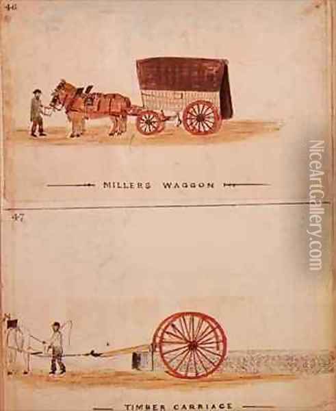 The Millers Wagon and Timber Carriage Oil Painting - William Francis Freelove
