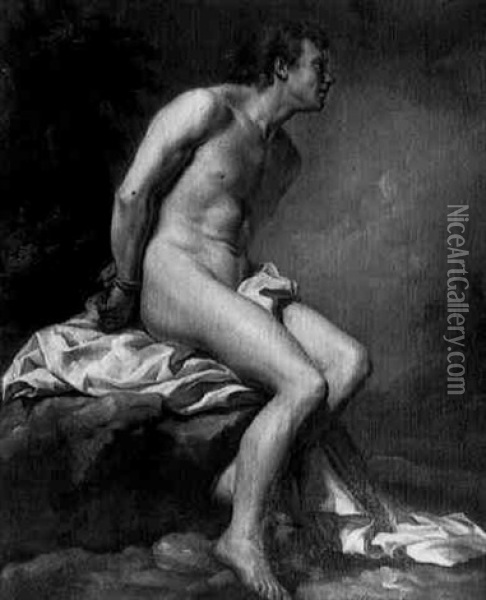 Academie D'homme Oil Painting - Louis Jean Francois Lagrenee