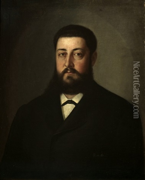 Retrato De Caballero Oil Painting - Federico de Madrazo y Kuntz