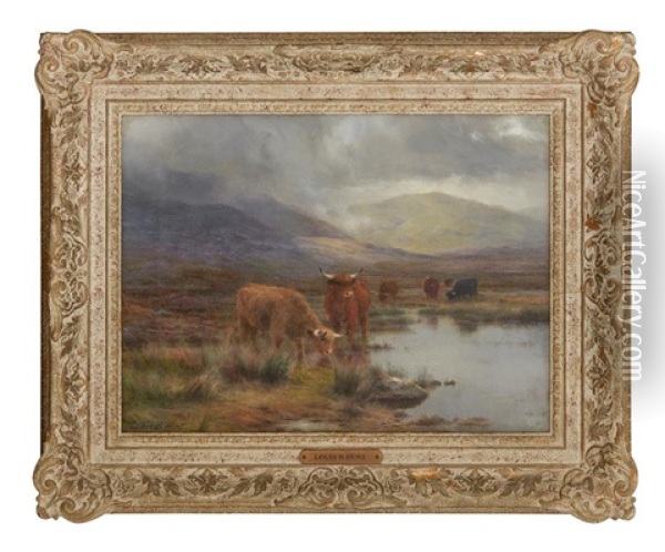The Rainy Moorland Oil Painting - Louis Bosworth Hurt