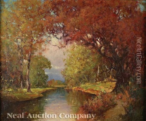 Autumn Day Oil Painting - J. Ambrose Pritchard