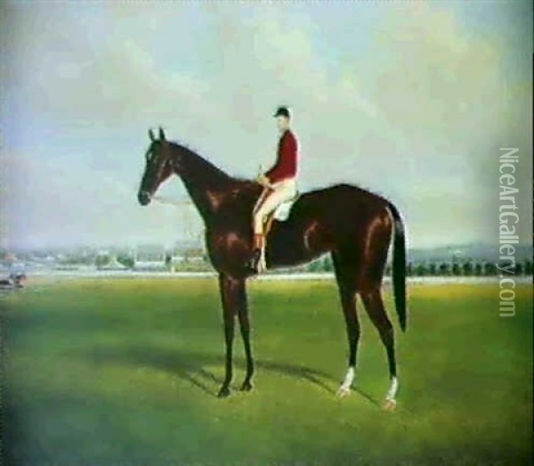 Caulfield Racecourse Oil Painting - Frederick Woodhouse Jr.