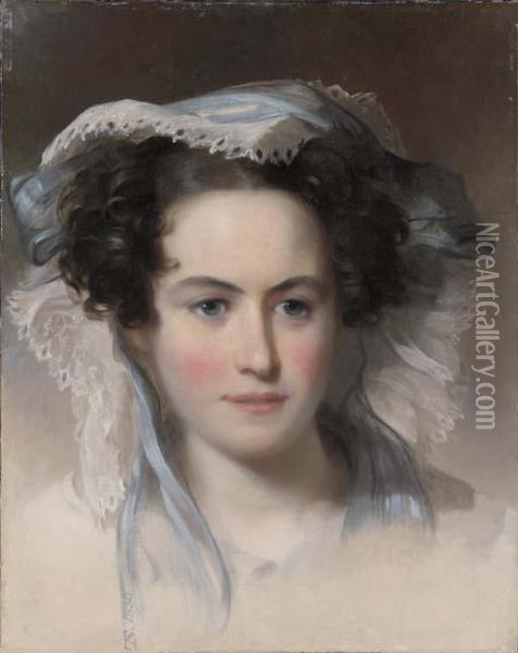 Portrait Of Mrs. C. Ford Oil Painting - Thomas Sully