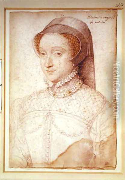 Jacqueline de Rohan, marquise de Rothelin (1520-86), c.1559 Oil Painting - (studio of) Clouet