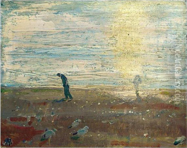 Black Sanders (the Beachcomber) Oil Painting - William Nicholson