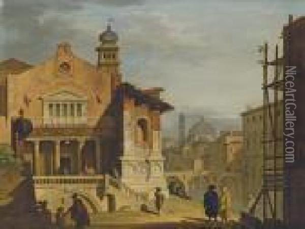 Vue D'une Eglise Italienne Oil Painting - Giovanni Migliara