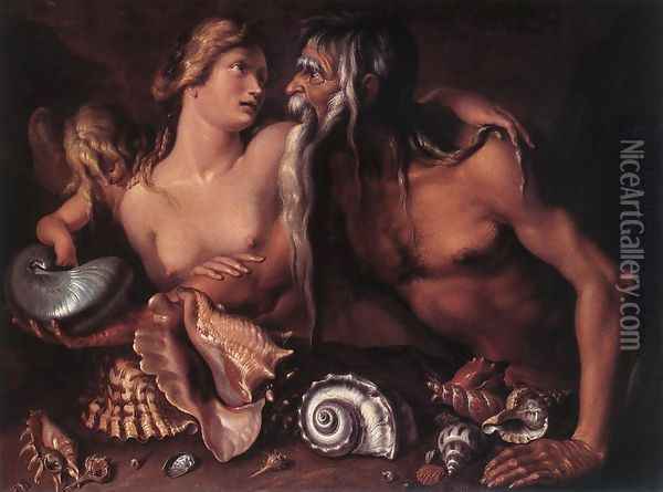 Neptune and Amphitrite Oil Painting - Jacob de II Gheyn