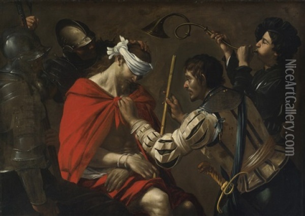 The Mocking Of Christ Oil Painting -  Caravaggio
