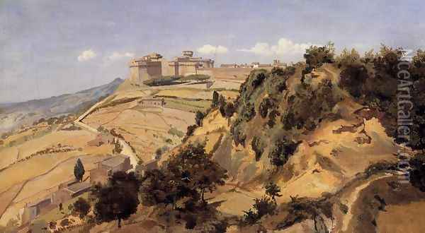 Voltarra - the Citadel Oil Painting - Jean-Baptiste-Camille Corot