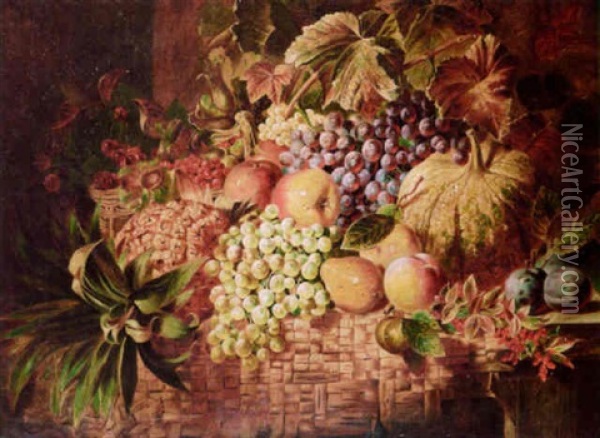 Fruitpiece Oil Painting - George Lance