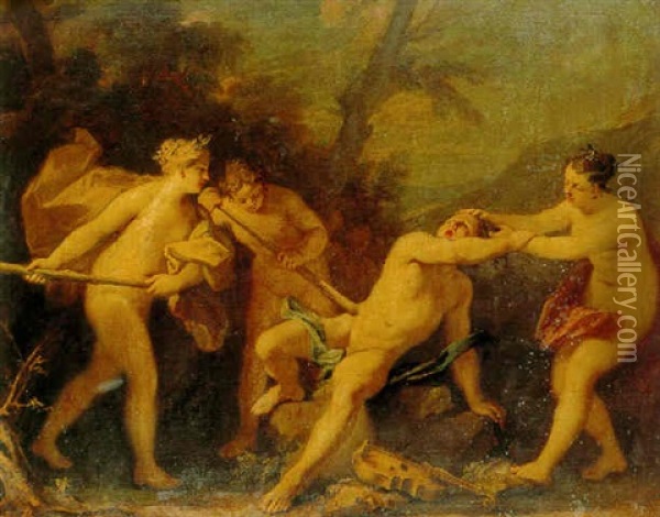Death Of Orpheus Oil Painting - Jacopo Amigoni
