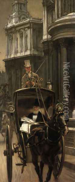 Going to Business (or Going to the City) Oil Painting - James Jacques Joseph Tissot