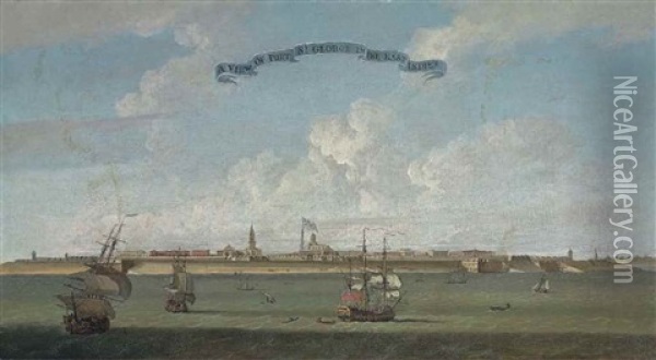 A View Of Fort St. George [madras] In The East Indies Oil Painting - Francis Swain Ward
