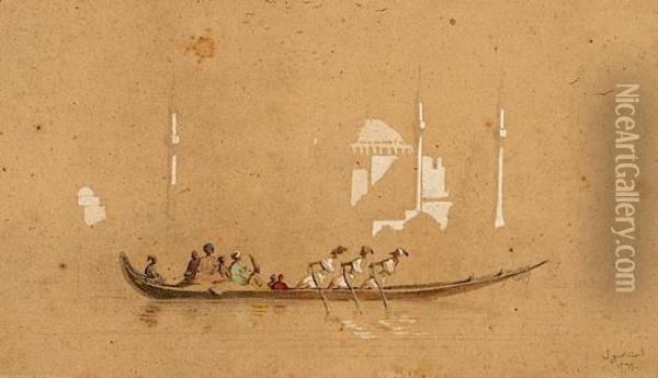 Vue De La Mosque Yeni Djami Oil Painting - Ch. Theodore, Bey Frere