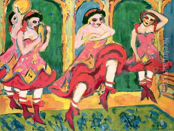 Czardas Dancers Oil Painting - Ernst Ludwig Kirchner