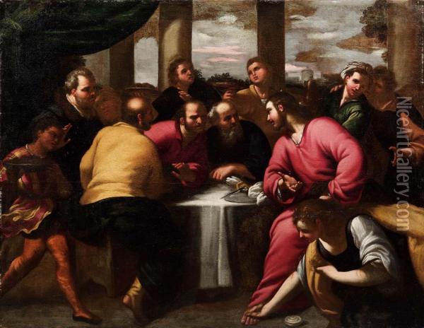 Cristo E La Maddalena Oil Painting - Giuseppe Caletti Il Cremonese