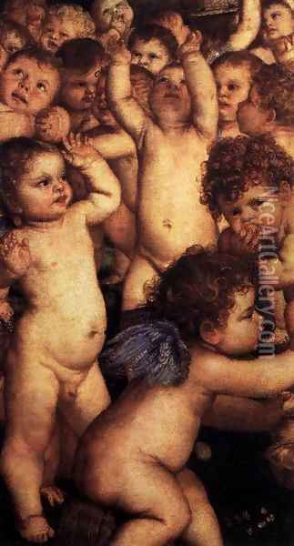 The Worship of Venus (detail) 2 Oil Painting - Tiziano Vecellio (Titian)