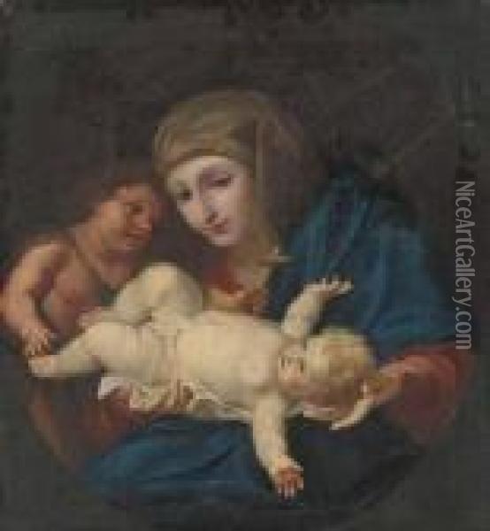 The Madonna And Child With The Infant Saint John The Baptist Oil Painting - Carlo Cignani
