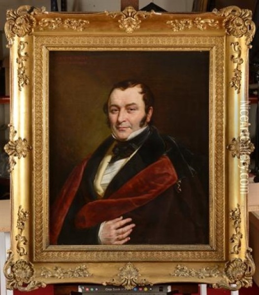 Portrait D'homme Oil Painting - Charles Picque