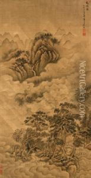 The Storm Dragon Rises Oil Painting - Hui Wang