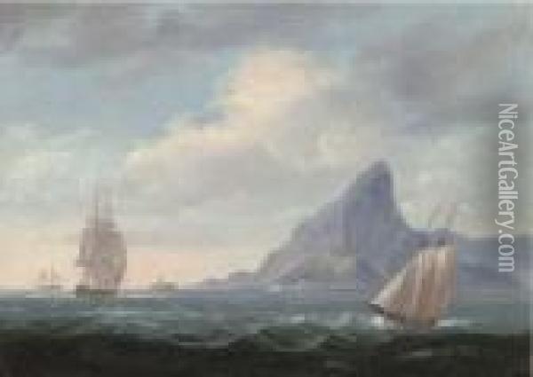 The Entrance To The Bay Of Rio De Janeiro With Laje Island And The Sugar Loaf Oil Painting - Nicholas Pocock