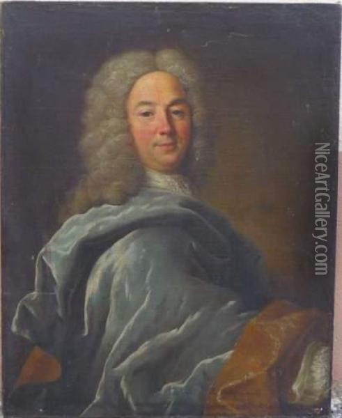 Portrait D'homme Oil Painting - Hubert Drouais