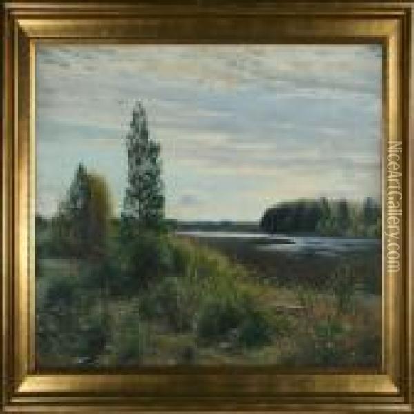 Bogholm Lake At Fall Oil Painting - Sigvard Hansen