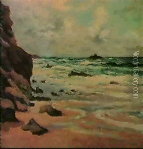 Maree Montante A Port-blanc, 1910 (baie Du Morbihan) Oil Painting - Maxime Maufra