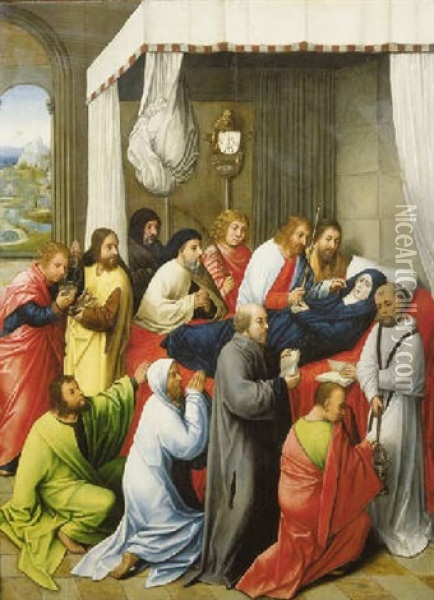 The Dormition Of The Virgin Oil Painting - Hugo Van Der Goes