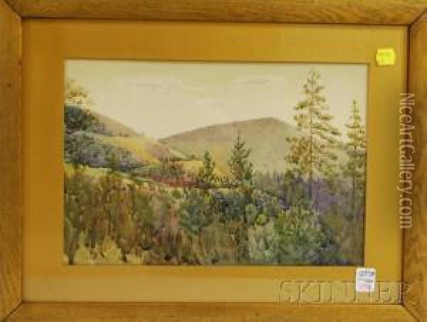 Will Butte Hood River Oregon Oil Painting - Holmes Smith