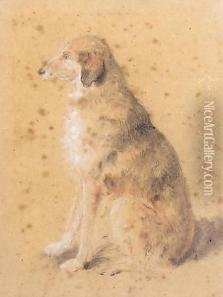 A Dog Oil Painting - Sir Edwin Henry Landseer