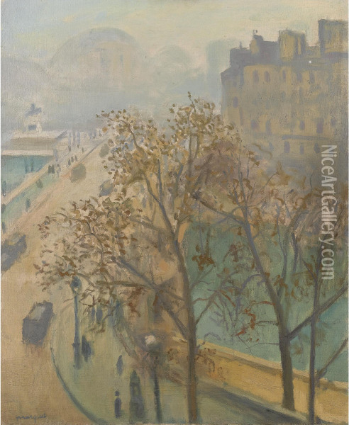 Le Pont-neuf, Brume D'automne Oil Painting - Albert Marquet