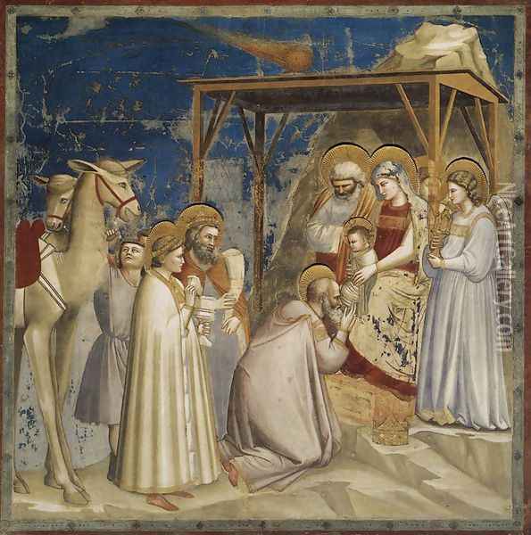 No. 18 Scenes from the Life of Christ- 2. Adoration of the Magi 1304-06 Oil Painting - Giotto Di Bondone