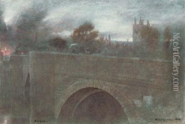 Hereford Oil Painting - Albert Goodwin