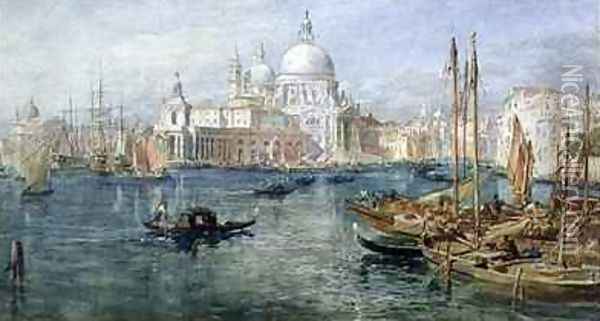 St Maria della Salute Venice Oil Painting - Edward Angelo Goodall