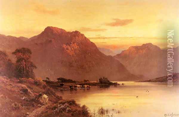 From the Bramber Pass Oil Painting - Alfred de Breanski