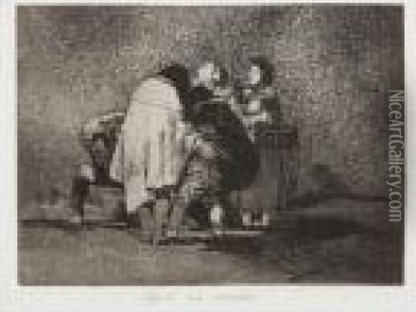 Espiro Sin Remedio Oil Painting - Francisco De Goya y Lucientes