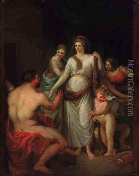 Hercules and Omphale Oil Painting - Angelica Kauffmann