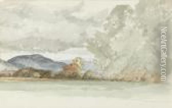 Stormy Landscape Oil Painting - John Bunyan Bristol
