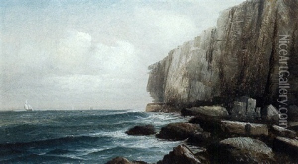 Whitehead, Cushing Island, Portland Oil Painting - George M. Hathaway