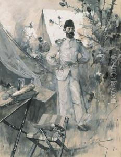 Emin Pasha Oil Painting - Ludwig Dettmann