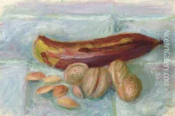 Banana and Nuts Oil Painting - William Glackens