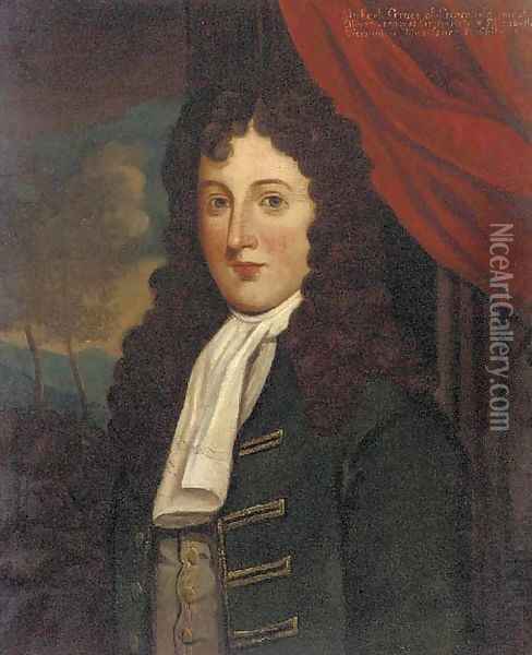 Portrait of Michael Grace of Gracefield (d.1760) Oil Painting - Robert Edge Pyne