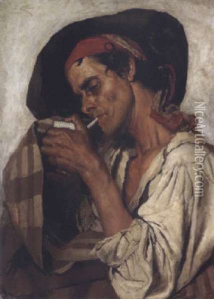 Le Fumeur Oil Painting - Emile Claus