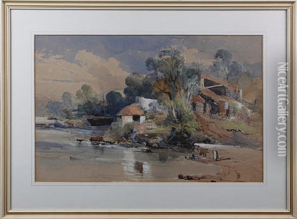 The River Dart Oil Painting - Charles Brooke Branwhite