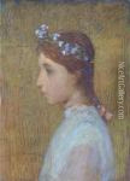 Portrait De Marguerite, Soeur De L'artiste Oil Painting - Henri Eugene Augustin Le Sidaner