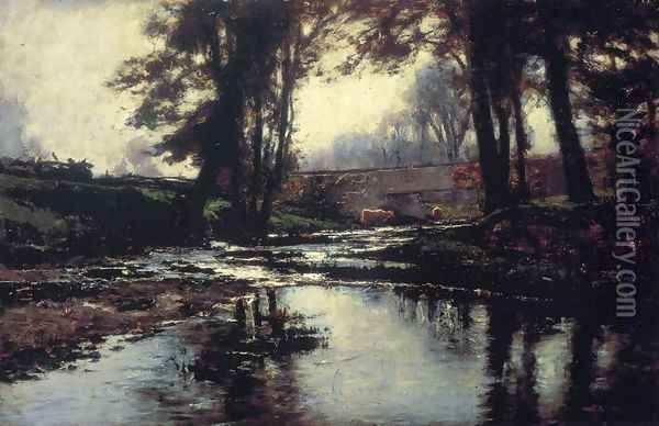 Pleasant Run Oil Painting - Theodore Clement Steele