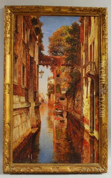 Rio Degli Albrizzi, Venezia. Oil Painting - George Vivian