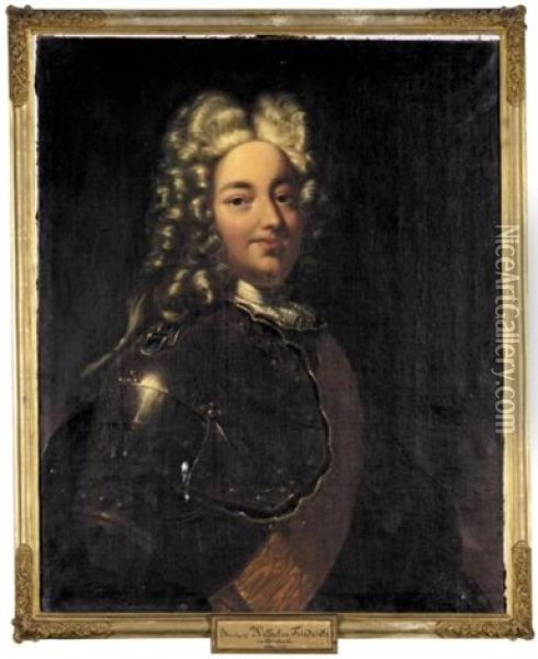 Portrait Of Markgrave Wilhelm Friedrich Of Brandenburg-ansbach Oil Painting - Johann Peter Feuerlein
