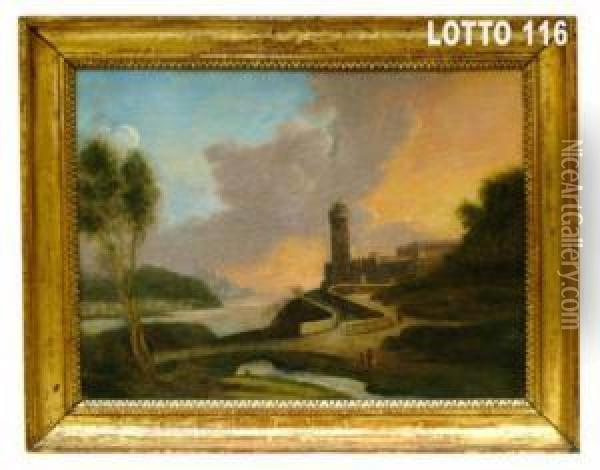 Paesaggio Oil Painting - Pietro Ronzoni